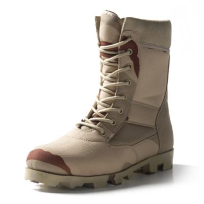 China Outsole Anti-slippery Lightweight Rubber Cowhide Cloth Camouflage Color Desert Leather Outdoor Combat Boots for sale