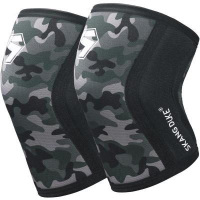 China Compression Gym Fitness Training Sports Knee Pads Breathable Comfortable Durable Weightlifting Squats Compression 7mm Neoprene Knee Sleeves for sale