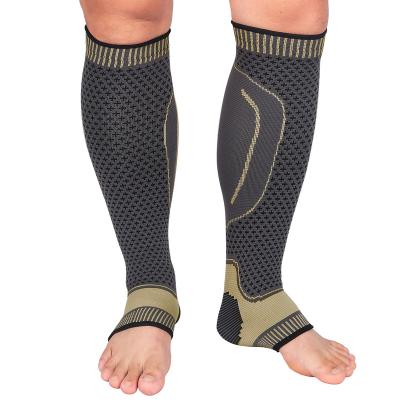 China Calf Protection Ankle Braces Support Elastic Copper Compression Sock Socks For Inflating Soccer Football Basketball for sale