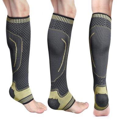 China Amazon Hot Selling Copper Nylon Compression Compression Knitting Low Leg Calf Ankle Pad Sleeves for sale