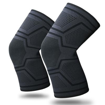 China Comfortable Knitted Elastic Anti-Slip Fitness Knee Support Sports Knee Brace Compression Knee Sleeve For Running for sale