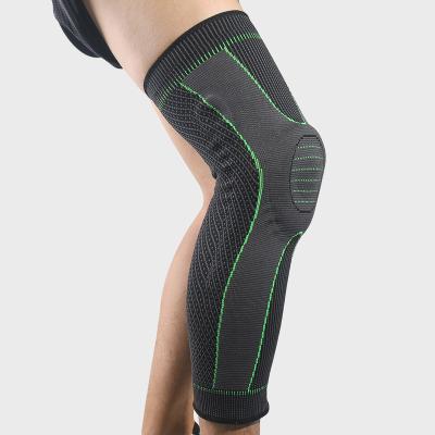 China Knee Pain Relief Patella Stabilizer Nylon 3D Knitted Knee Pads Sports Leg Compression Sleeve Support Patella Protector Silicone Spring Lateral Knee Brace for sale