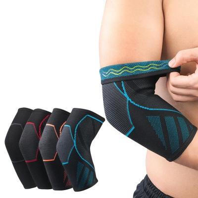 China Custom Anti Slip Compression Elbow Support Pads Elastic Brace For Men Women Fitness Protector Arm Sleeves for sale