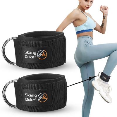 China New Arrival Durable Gym Workouts Wire Machines Leg Exercises Sport Ankle Straps Padded D-Ring Ankle Cuffs for sale