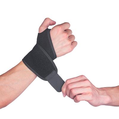 China Adjustable Neoprene Brace Wrist Support Compression Workouts Wrist Wraps For Women Men for sale