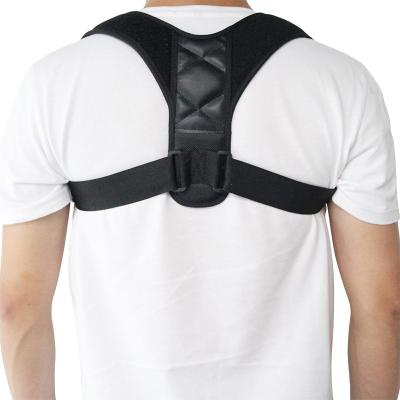 China Hot Sale Adjustable Neoprene Back Brace Shoulder Lumbar Support Belt Upper Posture Corrector For Women Men for sale