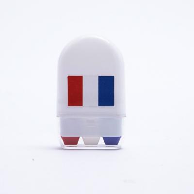 China Harmless Skin Maker 3 Color Flag Face Paint Stick For Sports Fans Makeup France Flag for sale