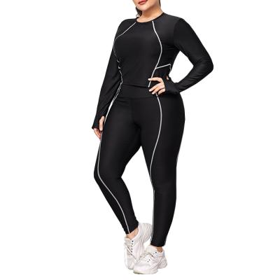 China Yoga Women Top Tiktok Breathable Logo Leggings Customized Long Sleeve Yoga Set Female Gym Wear Fall Yoga Set for sale