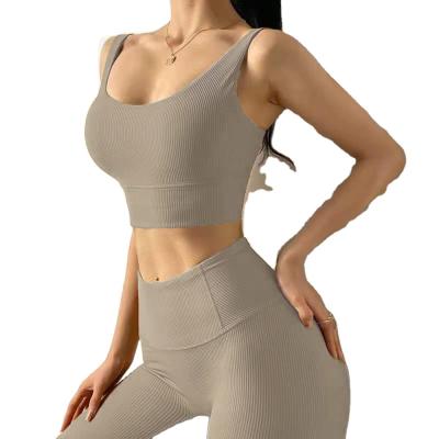 China 2021 China Fashion Breathable Seamless Gym Yoga Cheap Two Piece Set New for sale