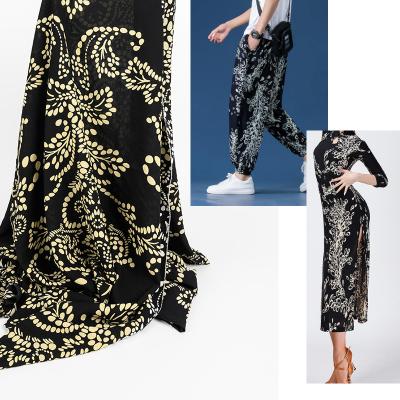 China Sheer Design Breathable Colorful 100% Polyester Printed Jacquard Chiffon Fabric Wholesale For Women Dress for sale