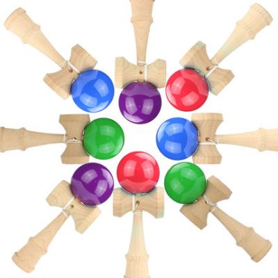 China Itunicorn Professional Wholesale Wooden Strawberry Unicorn Handyhull Pop Rainbow Kendama Stand Skill Sword Ball Split Early Ball Education Classic Outdoor Skillful Juggling Toy for sale