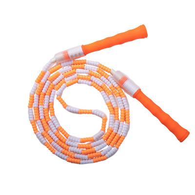 China Signature Loss Prevention Chinese Beaded Jump Rope With Adjustable Long Handle Fitness Jump Rope For Kids Signature Loss Prevention for sale