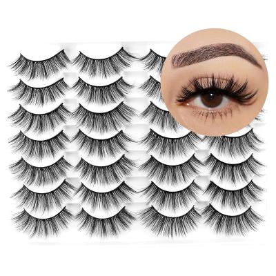 China 2022 Mink Lashes Fluffy False Eyelashes Good Quality Reusable Long False Eyelashes False Lashes Multipack Cruelty Free 14 Pairs for sale