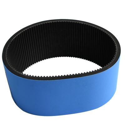 China High Flexibility Round Bottle Labeling Machine Blue Cloth Black Sponge Coating T5/T10/XL/H Rubber Belt High Density Sponge Conveyor Belt for sale