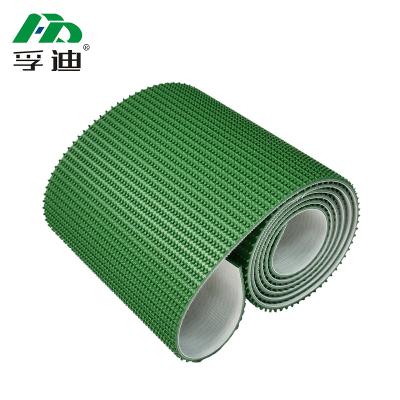 China Green Pattern Belt High Friction PVC Industrial Conveyor Belt for sale