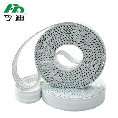 China ATN10 Mechanical Transmission PU Guide Band White Steel Steel Timing Belt With Holes Industrial Tool Belt for sale