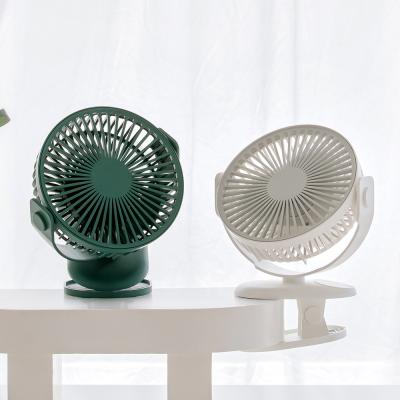 China 2021 New Protable Design Household Desktop Air Cooler Table Fan Clip Mini Fan Wiht 2000mAh Rechargeable Power Bank For Student for sale