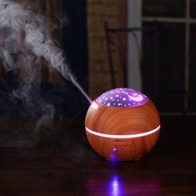 China Colorful Atmosphere Lights Scent Sprayer Mist Humidifier 130ML 150ML Spa Room Essential Oil Wood Ultrasonic Cool Aroma Diffuser for sale