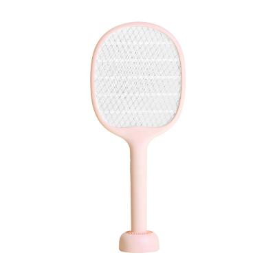 China Viable Electric Racket Rechargeable Electronic Fly Killer Mosquito Trap Electric Mosquito Trap Swatter With Filling Base For Pest Control for sale