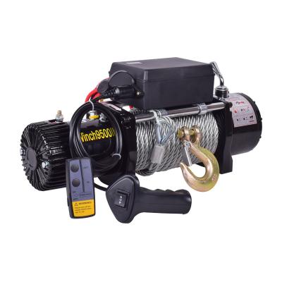 China High Quality ATV / UTV Off Road 4*4 Car Electric Winch 9000lbs With Synthetic Rope for sale