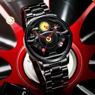 China New Waterproof Watches Men's Sports Car Watches Rim Hub Wheel Wristwatch Car Waterproof Men's Quartz Sports Watches for sale