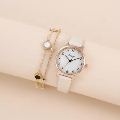 China 2022 fashion waterproof cute bracelet clock gift female wrist watch for girls quartz leather watch for sale