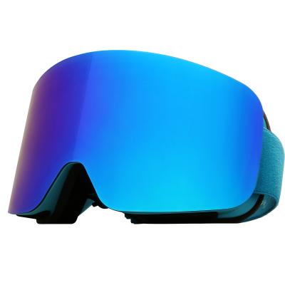 China Wholesale Custom Designer Magnetic Ski Goggles Best Wholesale Magnetic Backing Glass Snow Mirrored Glass Snow Goggles for sale