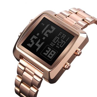 China Automatic Date SKMEI Watch 1369 Fashion Stainless Steel Sport Watches Men Wrist Digital LED Display Countdown Relogio Masculino Wristwatches for sale