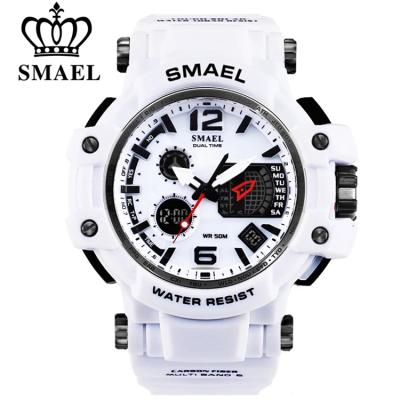 China SMAEL 1509 Chronograph Watch In Dual Display Watches Waterproof Men Led Sports Digital Military Watch for sale