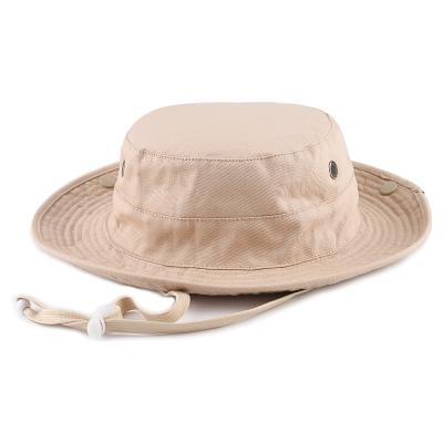 China Image Maker Small Order Plain Bucket Hat Custom Wide Brim Bucket Hats With Rope for sale