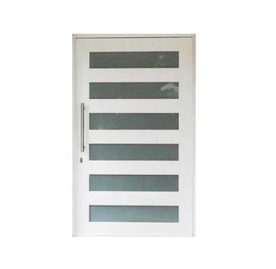 China Waterproof High Quality Aluminum Frame Sectional Design Metal Pivot Exterior Glass Door For Homes for sale