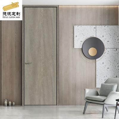 China European Modern Aluminum Frame Door Panel Door Design Office Decoration Solid Wood Manual Interior Hot Sale Factory Price for sale