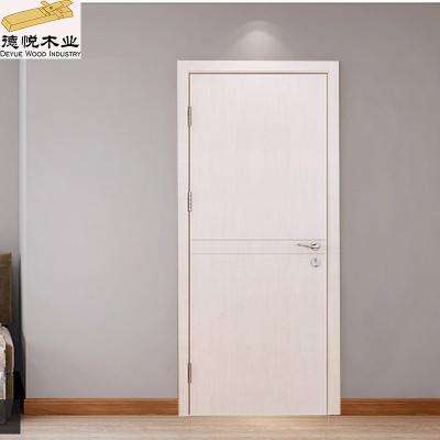 China Waterproof Single Core Solid Wood Veneer Interior Single Flush Door For Bedroom for sale