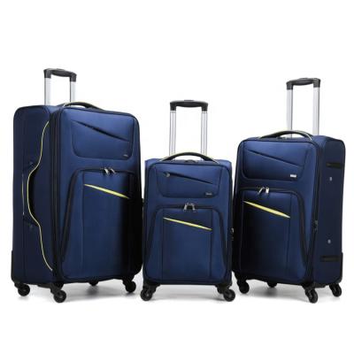 China 2020 Travel Fashion OEM ODM Bottom Designer Custom Fabric Spinner Rolled Case Trolley Luggage Sets Travel Bags for sale