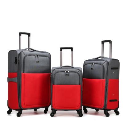 China 2020 Bottom Travel China Bag Factory Wholesale OEM/ODM Nylon Trolley Luggage Bag Travel Luggage Set for sale