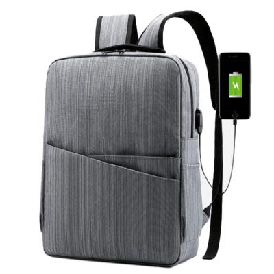 China Wholesale custom waterproof sport waterproof casual backpack bagpack business travel OEM USB port charger anti theft gery backpack bag for sale