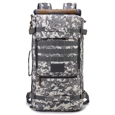 China Large Capacity Waterproof Tactical Universal Outdoor Rucksack 50L Male Cross-Body Bag for sale