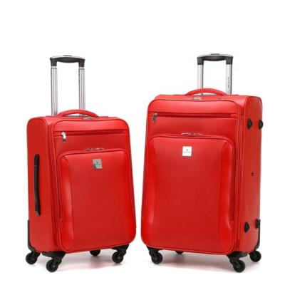 China Long Distance PU Soft Travel Luggage Trolley Luggage / Bag For Business Travel Suitcase for sale