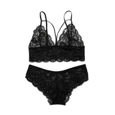 China 2022 new women's sexy mature sexy lace lingerie women transparent bra and brief sets sexy bra and panties attract sexy women lace underwear sets for sale