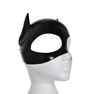 China Hot Selling Black Bondage Restraints Pu Leather Bondage Hood For Women Sexy Adult Cat HoodMask BDSM Fetish Games In BDSM for sale