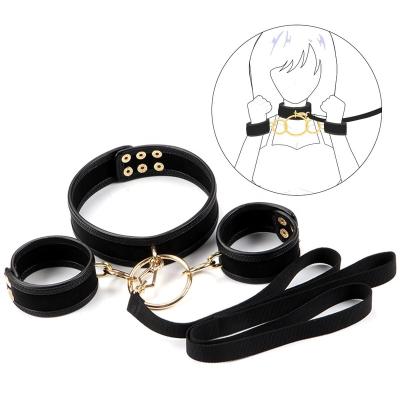 China Factory Hot Selling Sex Toy Bondage Restraints Collar Handcuffs Couples Non-detachable Adult Sex Toys Unisex Factory for sale