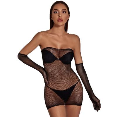 China R Sexy Lingerie Set Perspective Net Sexy Transparent Porn Jumpsuit Hollow Out Erotic Bustier Mesh Hot Catsuit Mujer Nightgown Erotica for sale