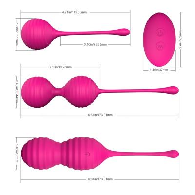 China Hot Selling Adult Vagina Ball Silicone Vagina Dumbbell Sex Toys Waterproof Romote Control Egg Jumping Egg Ball Vibrator High Quality for sale