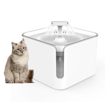 China Quadrate Automatic Automatic Pet Charging ABS 3l Bottle Drinking Fountain for sale