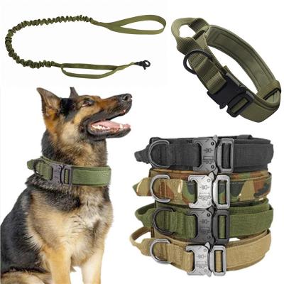 China Medium Dog Collar Training Durable Warm Tactical Pet Goods Military Dog Leash Strong Waterproof Collar Large for sale