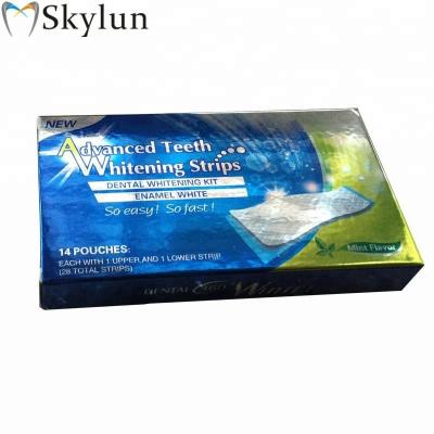 China Home Use CE Approval Deep Cleansing Whitening Teeth Strips Non Peroxide 0.1%hp Teeth Whitening Strips for sale