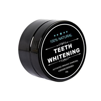 China Personal High Quality Activated Charcoal Sprinkle Black Color Organic Teeth Whitening Powder for sale