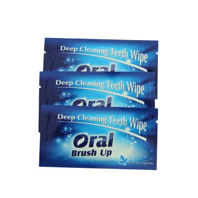 China New Convenient Clean Finger Oral Brush Up Mint Flavor Teeth Whitening Cloth For Teeth Whitening for sale