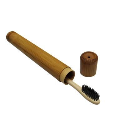 China 100% Biodegradable Natural Bamboo Charcoal Toothbrush Toothbrush Case For Travel Use BPA Free Bamboo Toothbrush Holder for sale