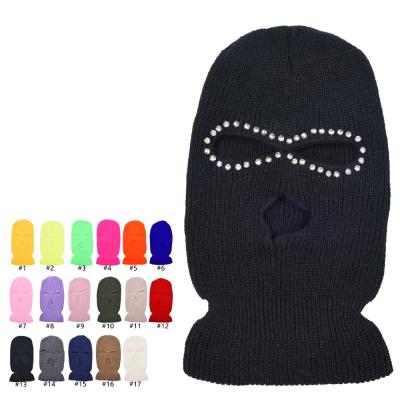 China breathable & AGRADECIDO Skimask Balaclava Waterproof Winter Hats 3 Hole With Eyebrow Knit Hats Full Face Cover for sale